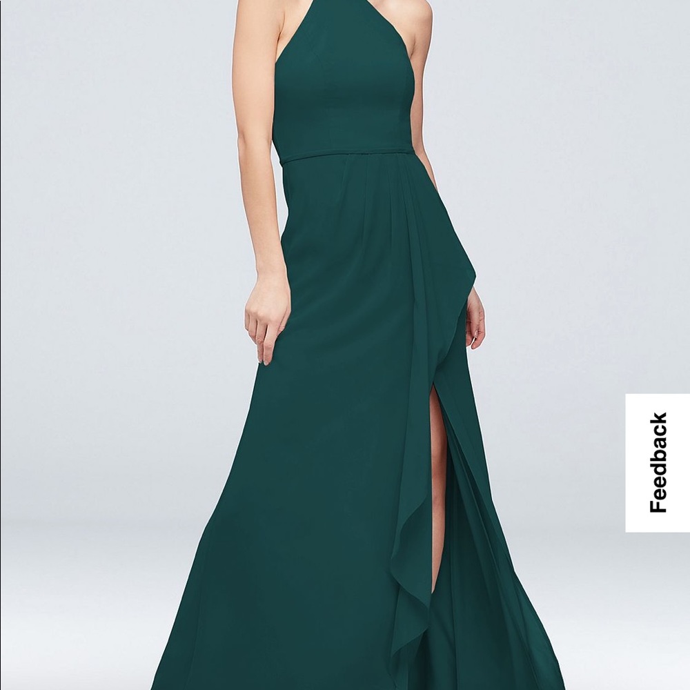 David’s Bridal Gem bridesmaid dress halter